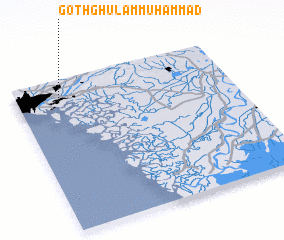 3d view of Goth Ghulām Muhammad