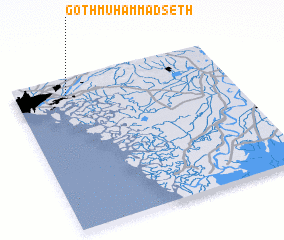 3d view of Goth Muhammad Seth