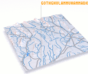 3d view of Goth Ghulām Muhammad Khān