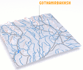 3d view of Goth Amīr Bakhsh