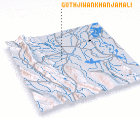 3d view of Goth Jīwan Khān Jamāli