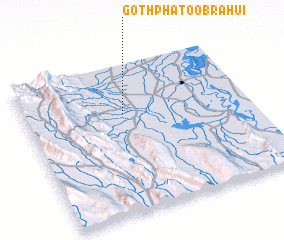 3d view of Goth Phatoo Brāhui