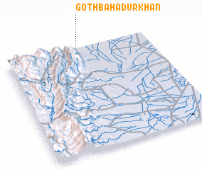 3d view of Goth Bahādur Khān