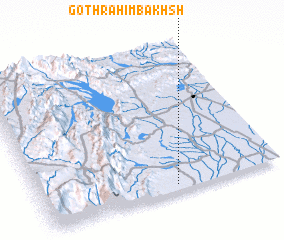 3d view of Goth Rahīm Bakhsh