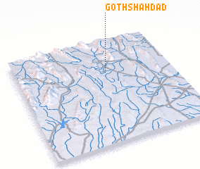 3d view of Goth Shāhdād