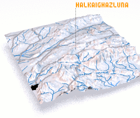 3d view of Halkai Ghazlūna