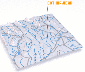 3d view of Goth Hāji Bāri