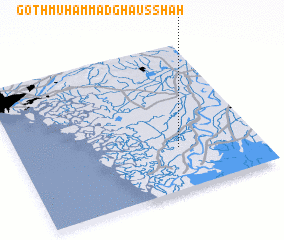 3d view of Goth Muhammad Ghaus Shāh