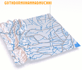 3d view of Goth Dur Muhammad Muchhi