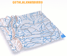 3d view of Goth Lāl Khān Burro