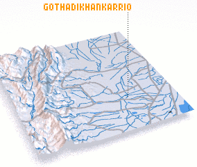 3d view of Goth Ādi Khān Karrio