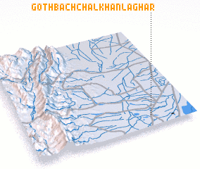 3d view of Goth Bachchāl Khan Laghar