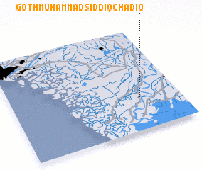 3d view of Goth Muhammad Siddīq Chādio