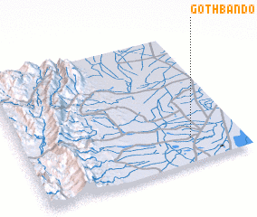 3d view of Goth Bāndo