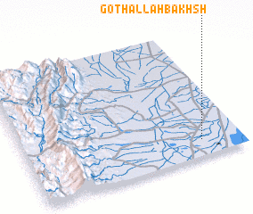 3d view of Goth Allāh Bakhsh