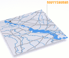 3d view of Novyy Sauran