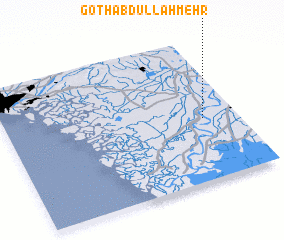 3d view of Goth Abdullāh Mehr