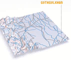 3d view of Goth Gul Khān