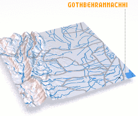 3d view of Goth Behrām Māchhi