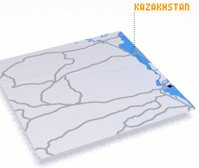 3d view of Kazakhstan