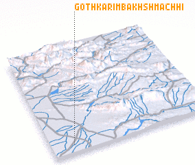 3d view of Goth Karīm Bakhsh Māchhi