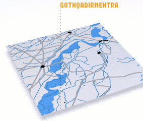 3d view of Goth Qādir Mehtra