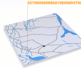 3d view of Goth Muhammad Ayub Khān Otho