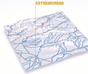 3d view of Goth Karīm Dād