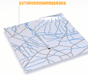 3d view of Goth Nūr Muhammad Bāra