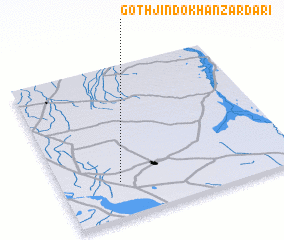 3d view of Goth Jīndo Khān Zardāri