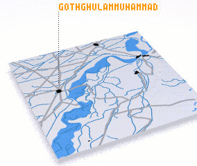 3d view of Goth Ghulām Muhammad