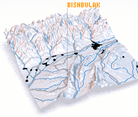 3d view of Bish-Bulak