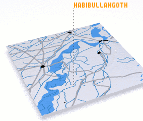 3d view of Habībullāh Goth