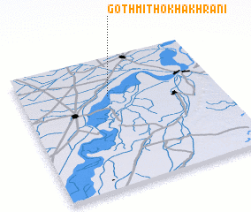 3d view of Goth Mitho Khakhrāni