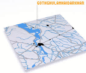 3d view of Goth Ghulām Haidar Khān