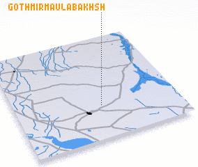 3d view of Goth Mīr Maula Bakhsh