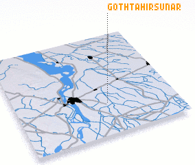 3d view of Goth Tahir Sunār