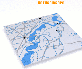 3d view of Kot Habīb Abro