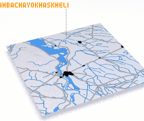 3d view of Goth Allāhbachāyo Khāskheli