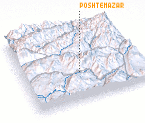 3d view of Posht-e Mazār