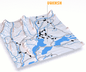 3d view of Vakhsh