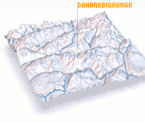 3d view of Dahan-e Bī Ghamak