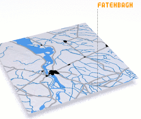 3d view of Fateh Bāgh