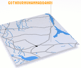 3d view of Goth Nūr Muhammad Dāhri