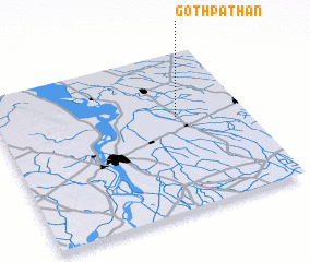 3d view of Goth Pathān