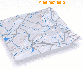 3d view of Shahbāz Kalā