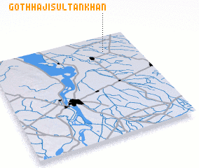 3d view of Goth Hāji Sultān Khān