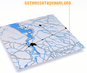 3d view of Goth Mushtāq Khān Lund