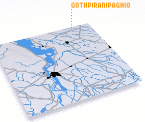 3d view of Goth Pīrāni Paghio