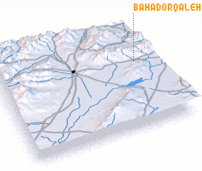 3d view of Bahādor Qal‘eh